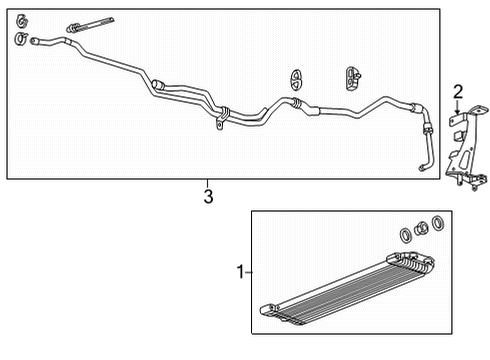 2022 Cadillac CT4 Pipe Assembly, Trans Fluid Clr Inl & Otlt Diagram for 84887318