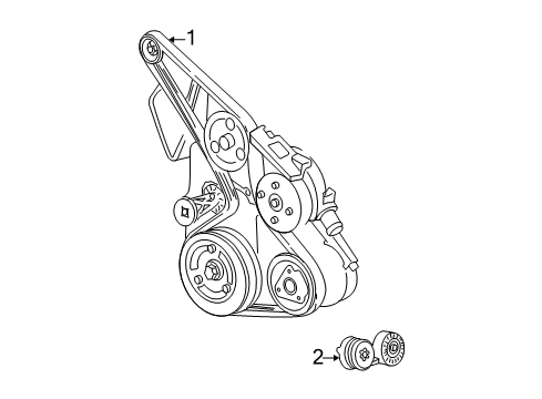 2005 Chevy Monte Carlo Belts & Pulleys, Cooling Diagram 1 - Thumbnail