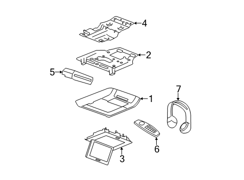 2011 GMC Sierra 3500 HD Entertainment System Components Diagram 2 - Thumbnail