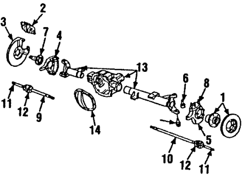 1988 Chevy R10 Suburban Front Suspension Diagram 2 - Thumbnail