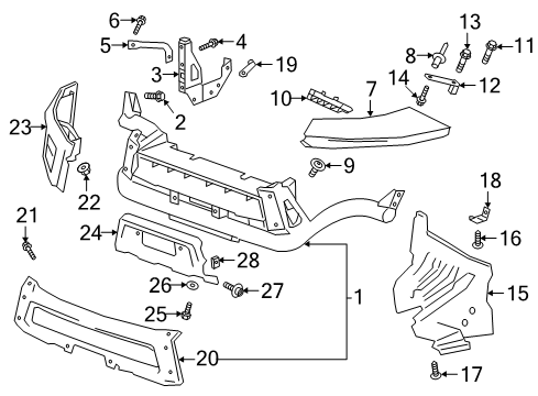 2022 Chevy Colorado Nut, U/Spring Diagram for 11547811