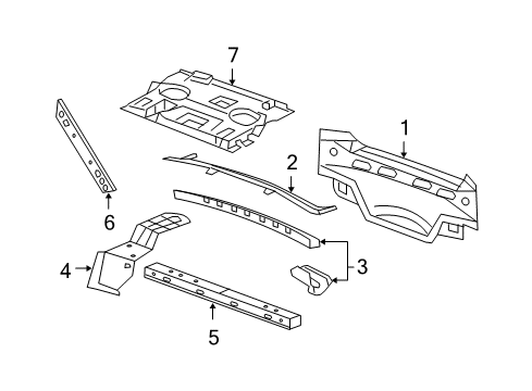 2007 Buick Lucerne Panel Assembly, Rear End Lower Diagram for 25947956