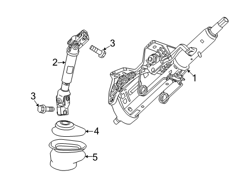 2016 Buick Cascada Steering Column & Wheel, Steering Gear & Linkage Diagram