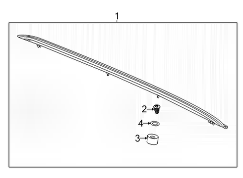 2023 Cadillac Escalade ESV Luggage Carrier Diagram 1 - Thumbnail