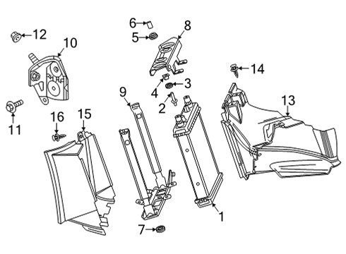 2023 Cadillac CT4 Radiator & Components Diagram 4 - Thumbnail