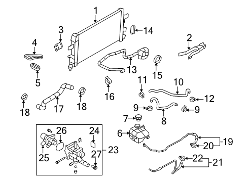 2008 Saturn Astra Sensor,Heated Oxygen(Position 2) Diagram for 55565000