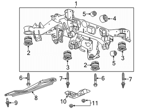 2023 Cadillac CT5 Bracket Assembly, Rear Susp Diagram for 84059923