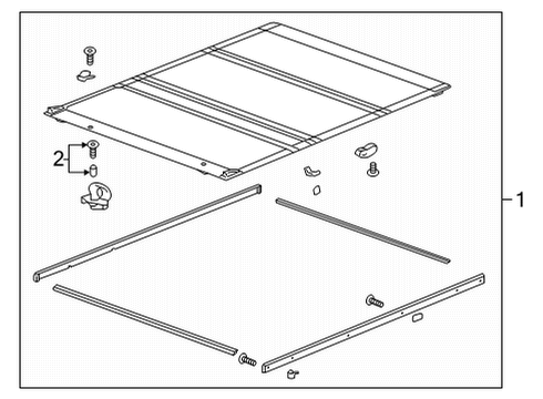 2023 GMC Sierra 3500 HD Exterior Trim - Pick Up Box Diagram 10 - Thumbnail