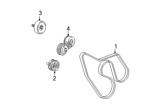 2002 GMC Sierra 1500 Belts & Pulleys, Cooling Diagram 1 - Thumbnail