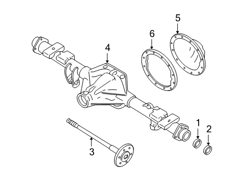 2003 Chevy Avalanche 1500 Axle Housing - Rear Diagram