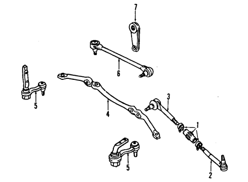 1989 Chevy Astro P/S Pump & Hoses, Steering Gear & Linkage Diagram 2 - Thumbnail