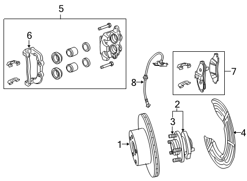 2008 Pontiac G8 Front Brakes Diagram