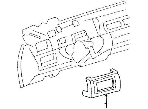 1999 Cadillac DeVille Plate Assembly, Instrument Panel Radio Trim *Wheat Diagram for 25669271