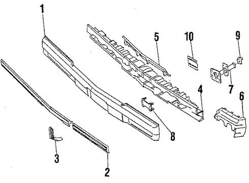 1987 Buick Regal Deflector,Front End Panel Diagram for 25518276