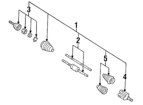 1991 Chevy Lumina Front Wheel Drive Axle Shaft Diagram for 26000731