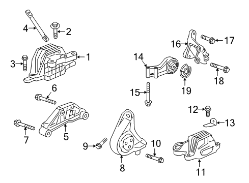 2019 Buick LaCrosse Engine & Trans Mounting Diagram 3 - Thumbnail