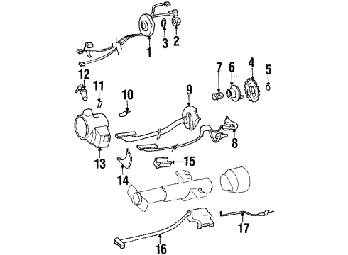 1995 Chevy Lumina Shroud, Switches & Levers Diagram 2 - Thumbnail