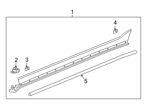 2021 GMC Terrain Exterior Trim - Pillars Diagram