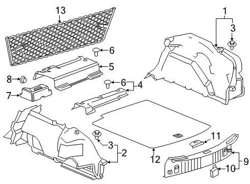 2019 Buick LaCrosse Interior Trim - Rear Body Diagram