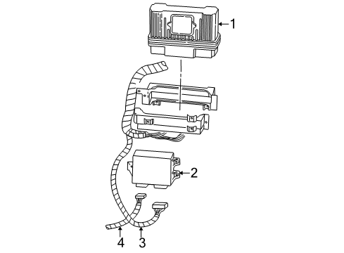 2003 Chevy Corvette Bracket, Cruise Control Release Switch Diagram for 12555049