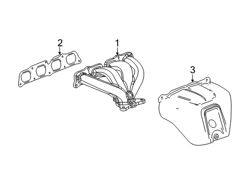 2014 Chevy Malibu Shield, Exhaust Manifold Heat Diagram for 12641749