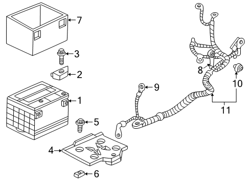 2006 Buick Rendezvous Cable Asm,Battery Negative (40"Long) Diagram for 15371999