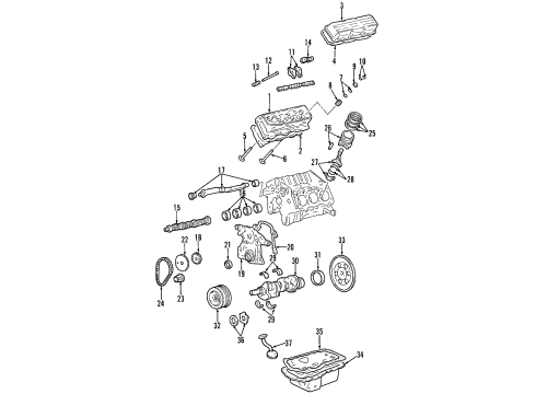 2005 Buick Park Avenue Engine Parts & Mounts, Timing, Lubrication System Diagram 2 - Thumbnail