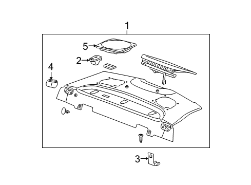 2005 Buick LaCrosse Interior Trim - Rear Body Diagram 1 - Thumbnail