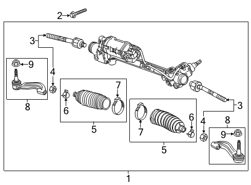 2018 Chevy Corvette Steering Column & Wheel, Steering Gear & Linkage Diagram 3 - Thumbnail