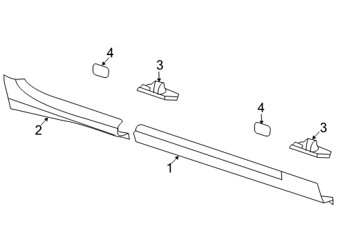 2006 Cadillac CTS Exterior Trim - Pillars, Rocker & Floor Diagram