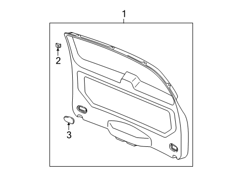 2005 Saturn Vue Molding Asm,Lift Gate Garnish *Medium Dark Gray Diagram for 22698785