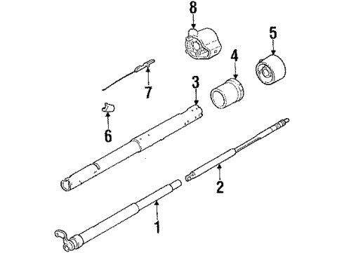 1986 GMC K3500 Steering Column, Steering Gear & Linkage Diagram