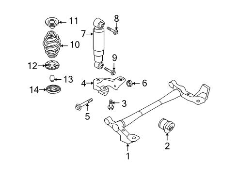 2008 Saturn Astra Bracket,Rear Axle Diagram for 13192981