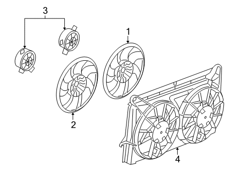 2012 GMC Sierra 1500 Cooling System, Radiator, Water Pump, Cooling Fan Diagram 5 - Thumbnail