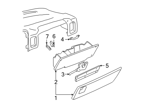 2002 Cadillac Escalade Glove Box Diagram