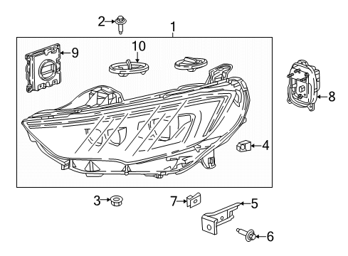 2018 Buick Regal TourX Headlamps Diagram 2 - Thumbnail