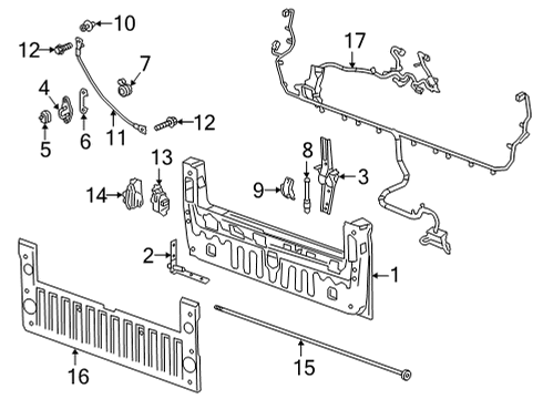 2022 Chevy Silverado 2500 HD Tail Gate Diagram 5 - Thumbnail