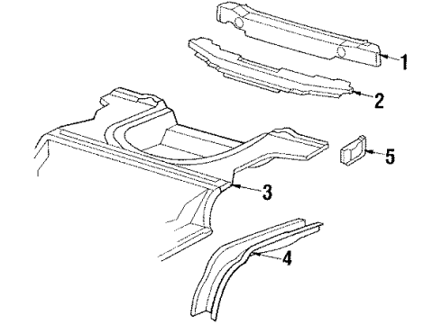 1988 Chevy Cavalier Rear Body Diagram