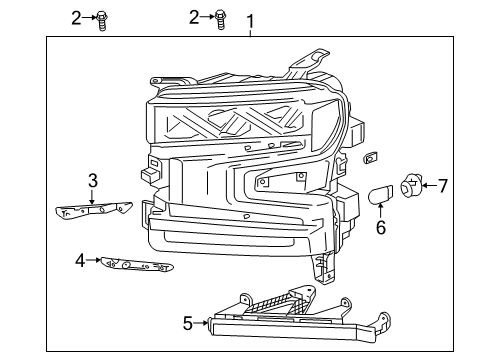 2020 Chevy Silverado 1500 Headlamps Diagram