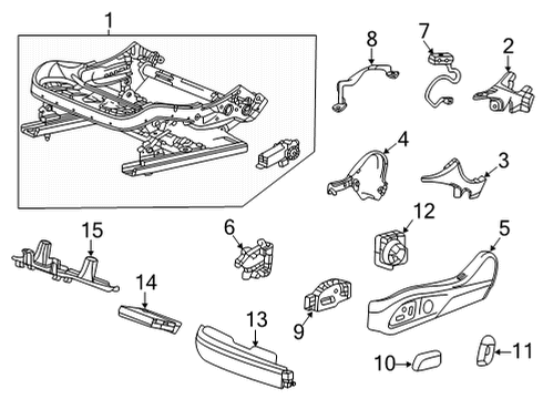 2023 Cadillac CT4 Tracks & Components Diagram