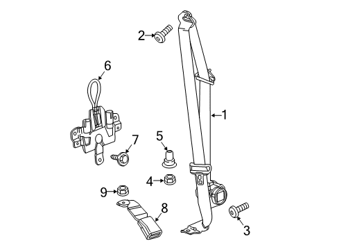 2019 Chevy Colorado Rear Seat Belts Diagram