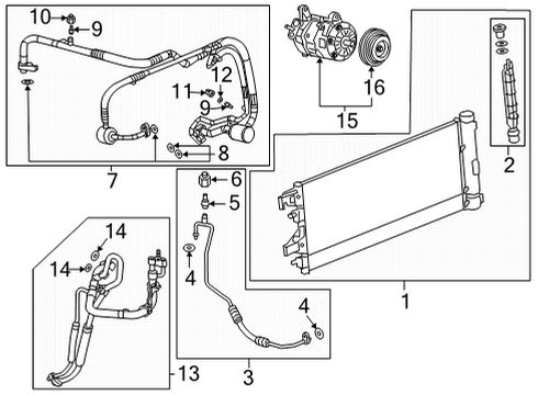 2021 Chevy Tahoe A/C Condenser, Compressor & Lines Diagram 1 - Thumbnail