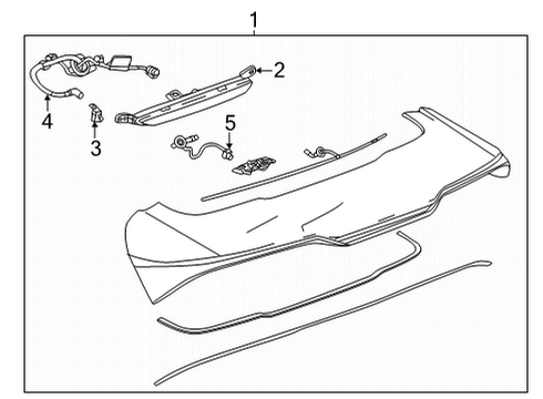 2022 Chevy Bolt EUV Rear Spoiler Diagram