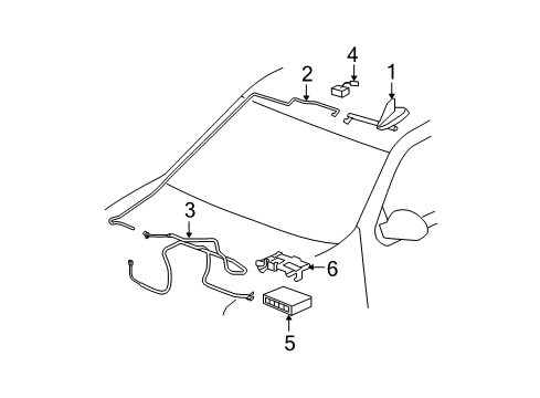 2008 Cadillac Escalade ESV Communication System Components Diagram