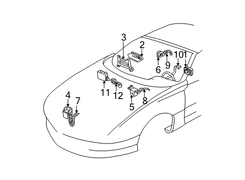 1993 Chevy Camaro Air Bag Components Diagram