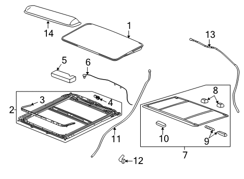 2006 Saturn Vue Sunroof, Body Diagram