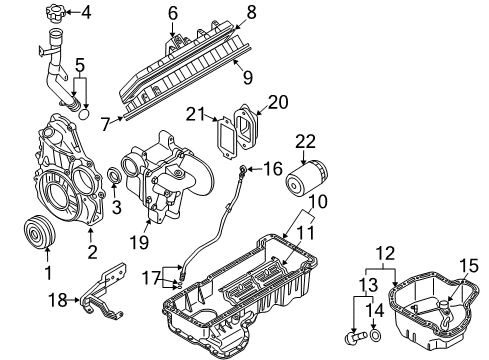 2007 GMC Sierra 2500 HD Engine Parts & Mounts, Timing, Lubrication System Diagram 5 - Thumbnail