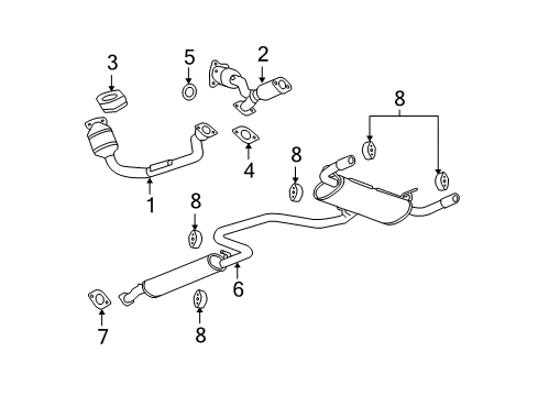 2007 Chevy Malibu Exhaust Components Diagram