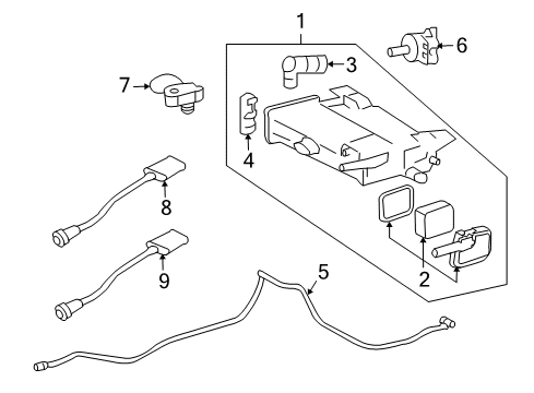 2012 Cadillac CTS Emission Components Diagram 2 - Thumbnail