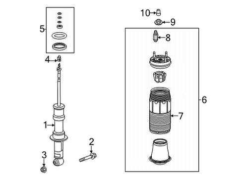 2021 Cadillac Escalade Valve Assembly, Front Air Spr Diagram for 84741587